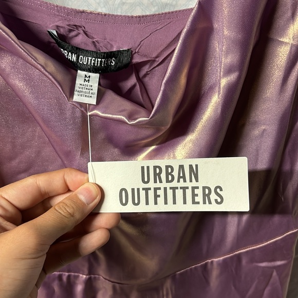 Purple iridescent spaghetti strap slip dress, Urban Outfitters. - Picture 7 of 8